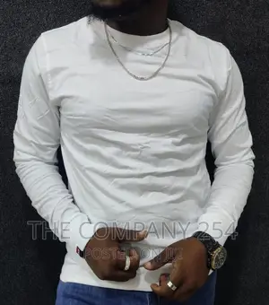 *Mjd Plain Long-Sleeved T-Shirts