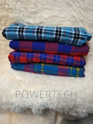6 by 6 Maasai Shuka Throw Fleece Blanket.