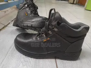 Black Unisex Steel Toed Work Boots