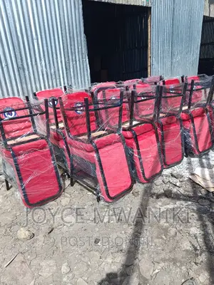 Church Chairs, Red With Logo.