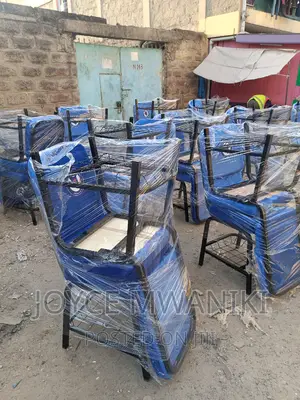 Church Chairs, Blue With Logo