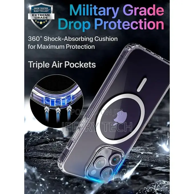 Magnetic Clear Case Designed for iPhone 14 Pro Max – Compati