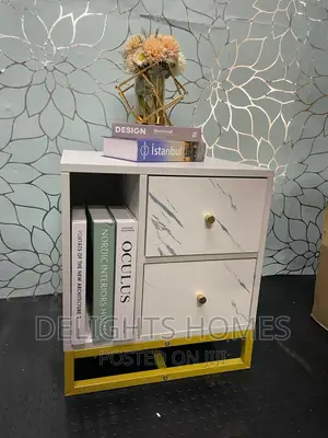 Luxury Side Table With Drawer Slate*
