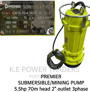 3 Phase 5.5hp 70m Submersible Pump