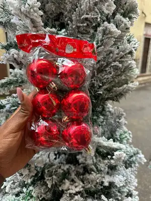 Red 6pcs Christmas Balls