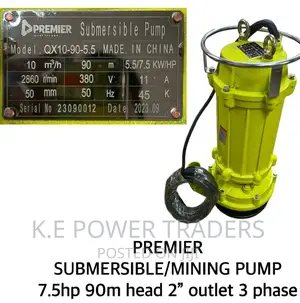 90m 7. 5hp Mining/ 7.5hp Submersible Pump