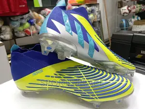 Adidas Predator Edge.1 Lime and Blue Cleats