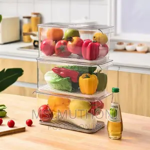 Fridge Organizer With A Perforated Tray *