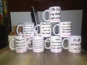 Mugs With Assorted Printed Bible Verses
