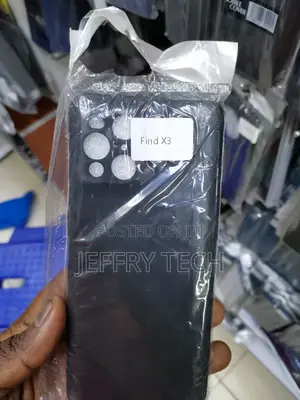 OPPO FIND X3 Black Silicone Case - TPU Cover