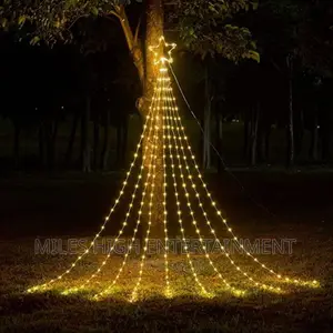 Tree Waterfall Lights With Star