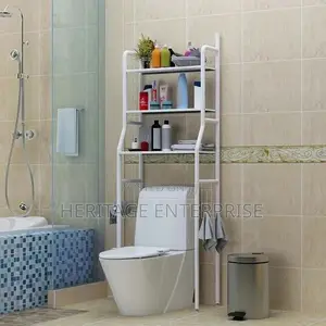 Bathroom Organizer Toilet Metallic Stand Rack