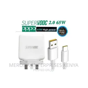 Oppo 65W Supervooc Adapter White VOOC Fast Charging TYPE-C