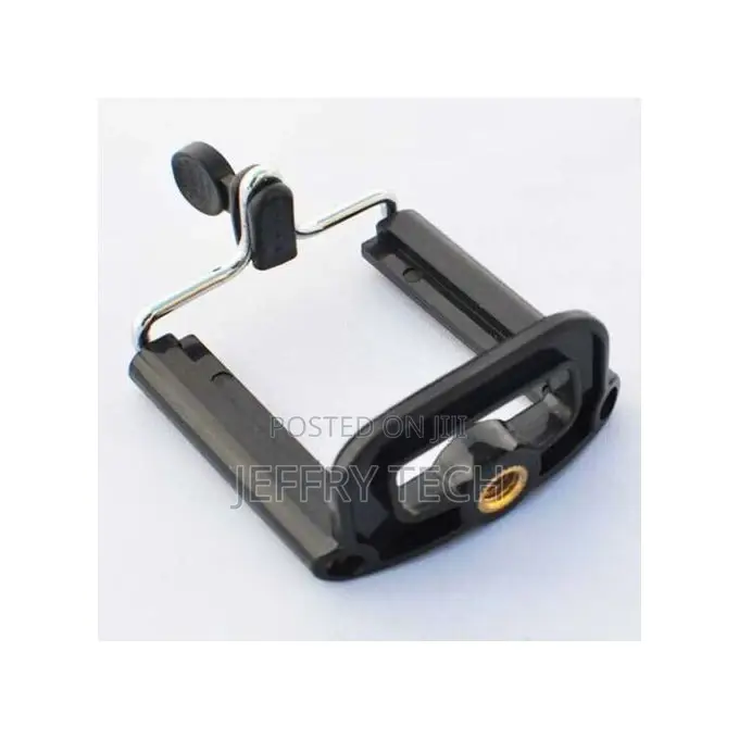 Mobile Phone Holder Clip 1/4 Screw Interface Universal - Bla