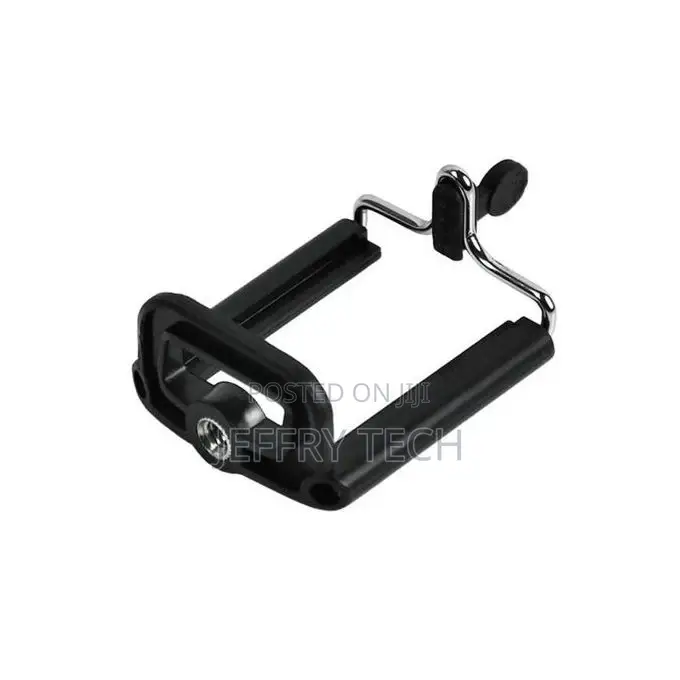 Mobile Phone Holder Clip 1/4 Screw Interface Universal - Bla