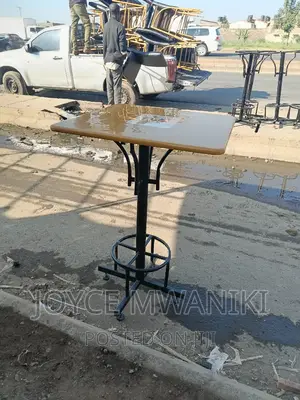 Marble Restaurant High Table, With Logo.