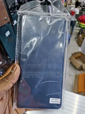 Leather Flip Cover Case for Samsung Note 10 Plus - Black