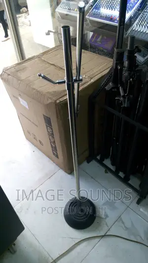 Ahuja Bass Microphone Stand, Silver