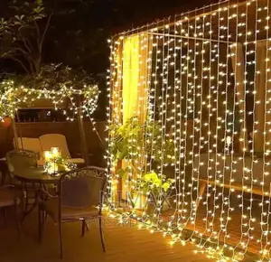 Christmas Warm White Lights 3x3mtrs Curtain Lights