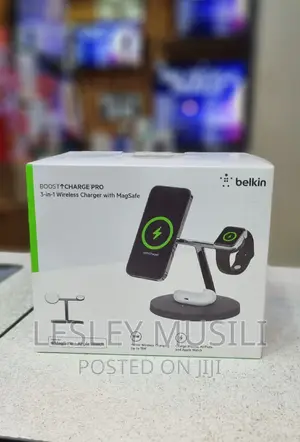 Belkin Boostcharge PRO 3-in-1 Wireless Charger With Magsafe