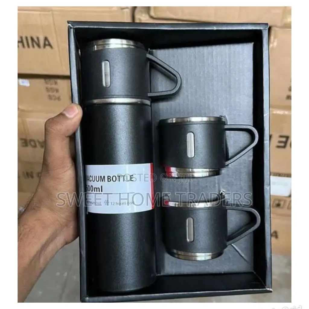 Generic Unbreakable 500ml Vacuum Flask Set With 2 Cups