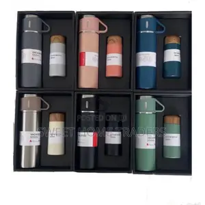 Generic Unbreakable 500ml Vacuum Flask Set With 2 Cups 