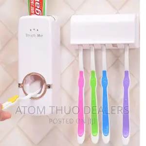 Wall Mount Tooth Paste Dispenser Tooth Brush Holder
