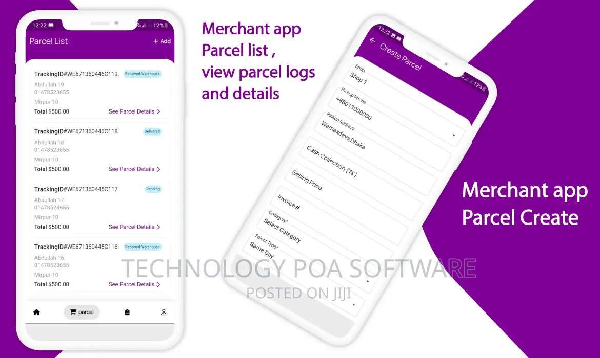 Courier and Logistics Management CMS With Merchant,Delivery