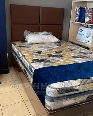 5×6 Mahogany Bed + Spring Mattress 10inch