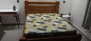 5×6 Mahogany Bed + Spring Mattress 10inch