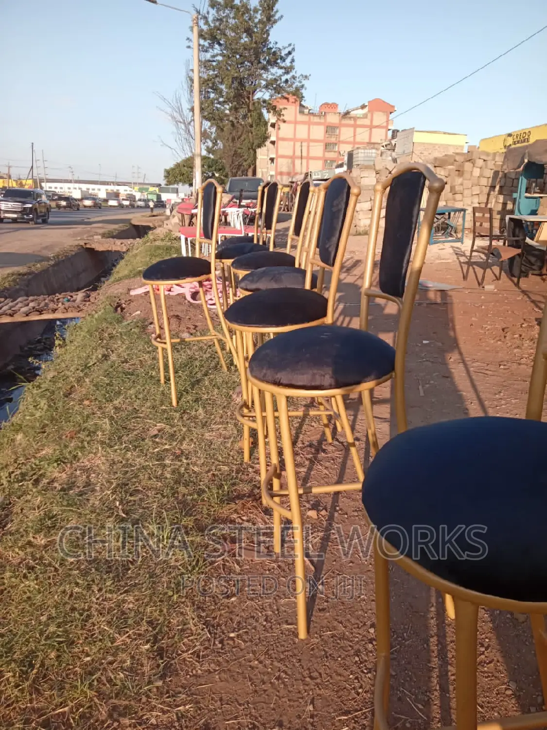Metallic High Stool