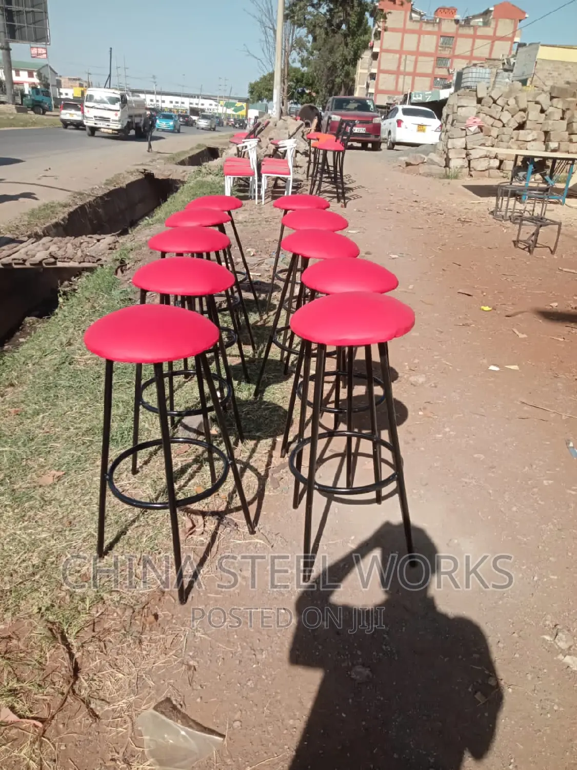 Metallic High Stool