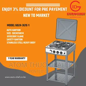 Eurochef 3+1 Standing Cooker With Shelves