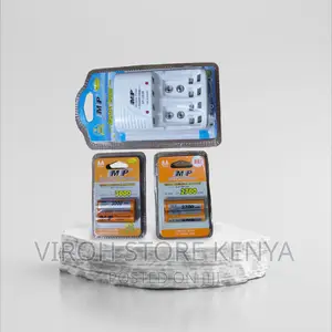 Two Pairs AA Batteries - Rechargeable + AAA Charger