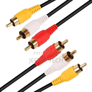 15M Cable Cord Wire Composite for HDTV DVD 3 RCA to 3 RCA Vi
