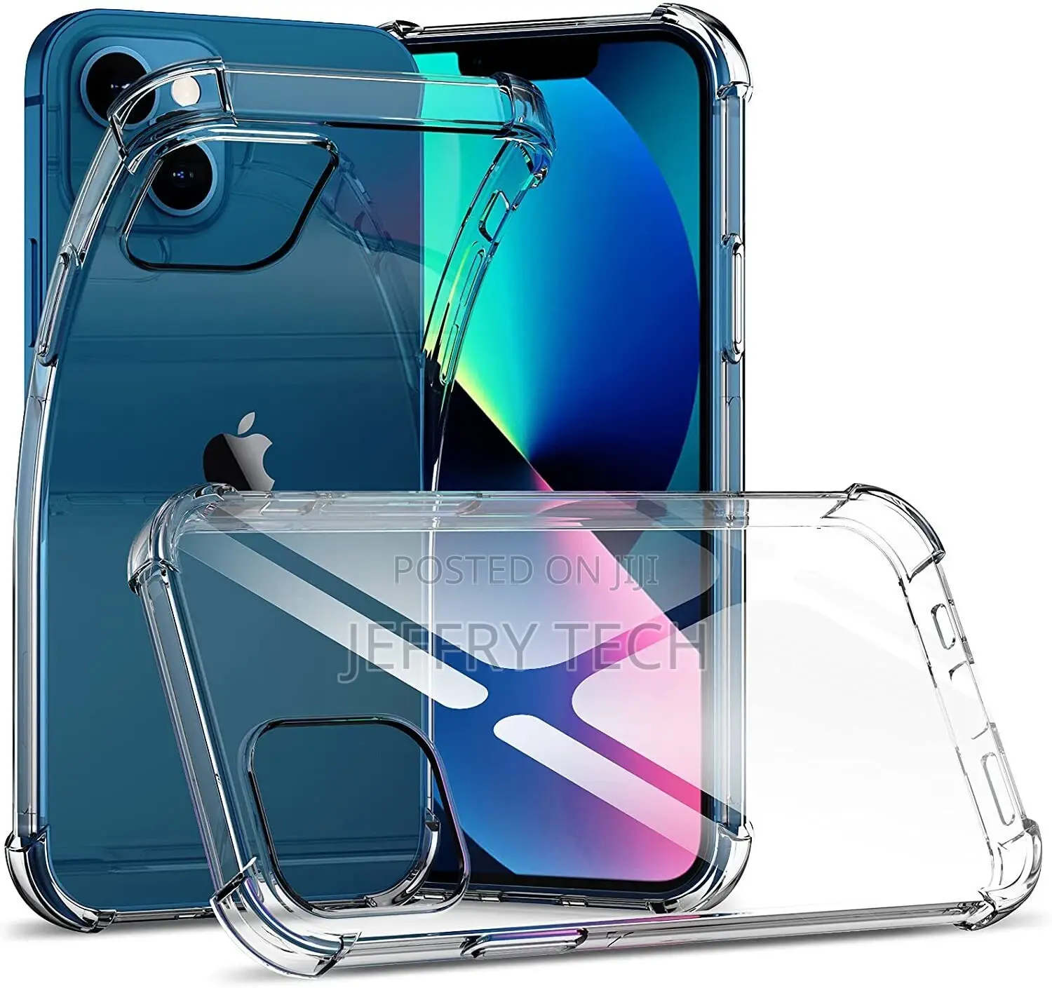Case for iPhone 13, 13 Pro (6.1") Shockproof Clear Case With