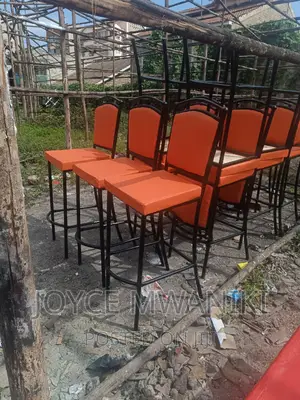 Highstool Balls Chairs, Orange and Black.