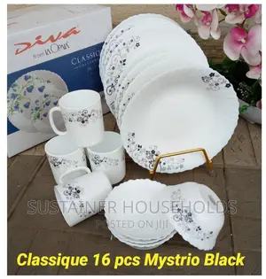 16pcs Classique Mystrio Black Dinner Sets