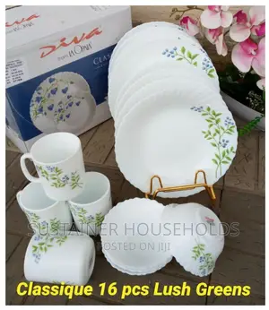 16pcs Classique Lush Green Dinner Sets