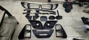 Hilux Revo Black Lamp Light Cover Kit Headlamp Protector Kit