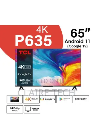 TCL 65P635 65'' Smart Uhd With HDR Google TV Frameless
