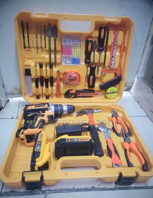 Dewalt Toolset With Cordless Drill.