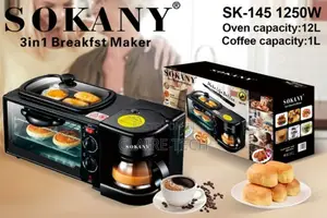 Sokany 3in1 Breakfast Maker (Bake,Coffee,Toast)