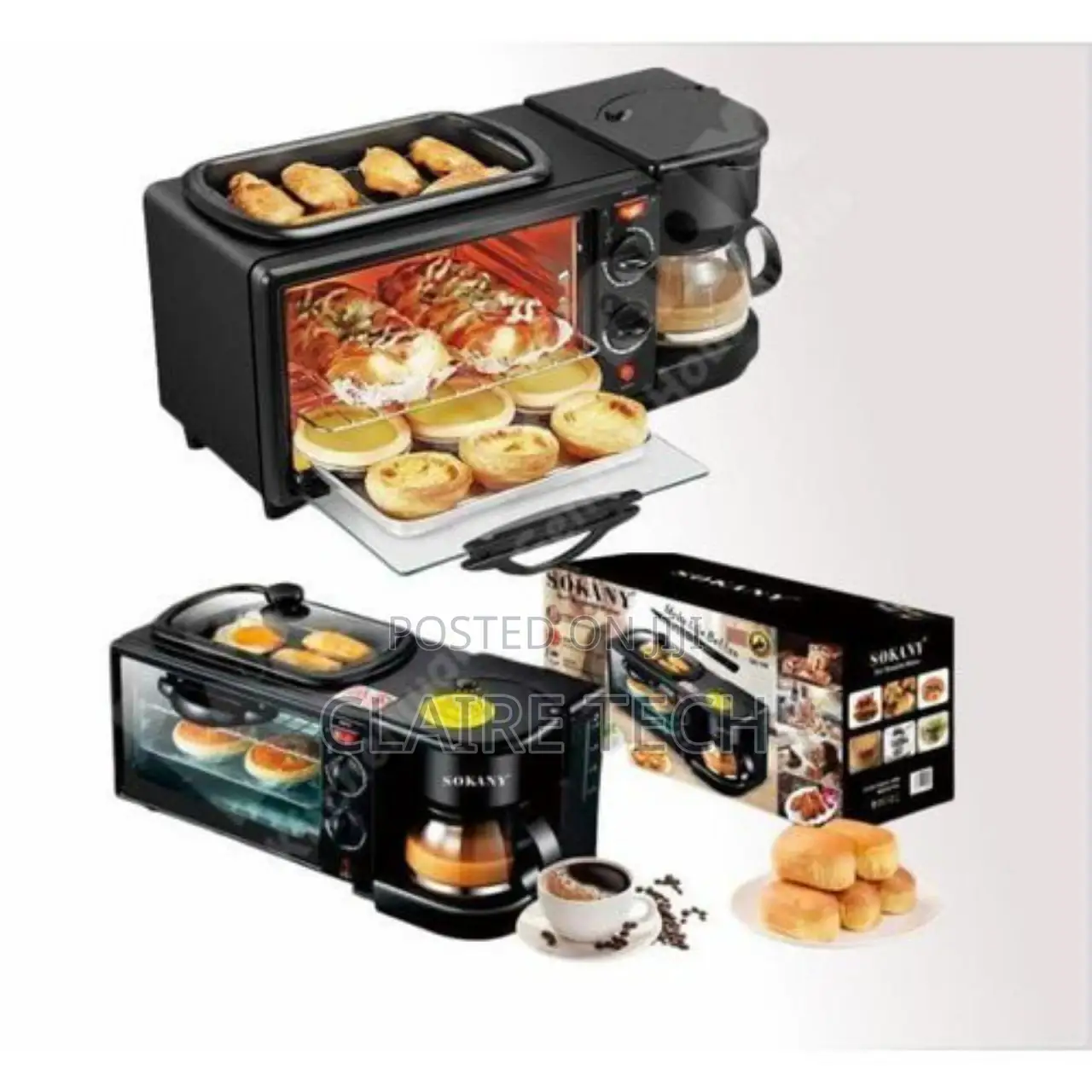 Breakfast Maker! Breakfast Machine(Coffee Maker,Bake,Toast)