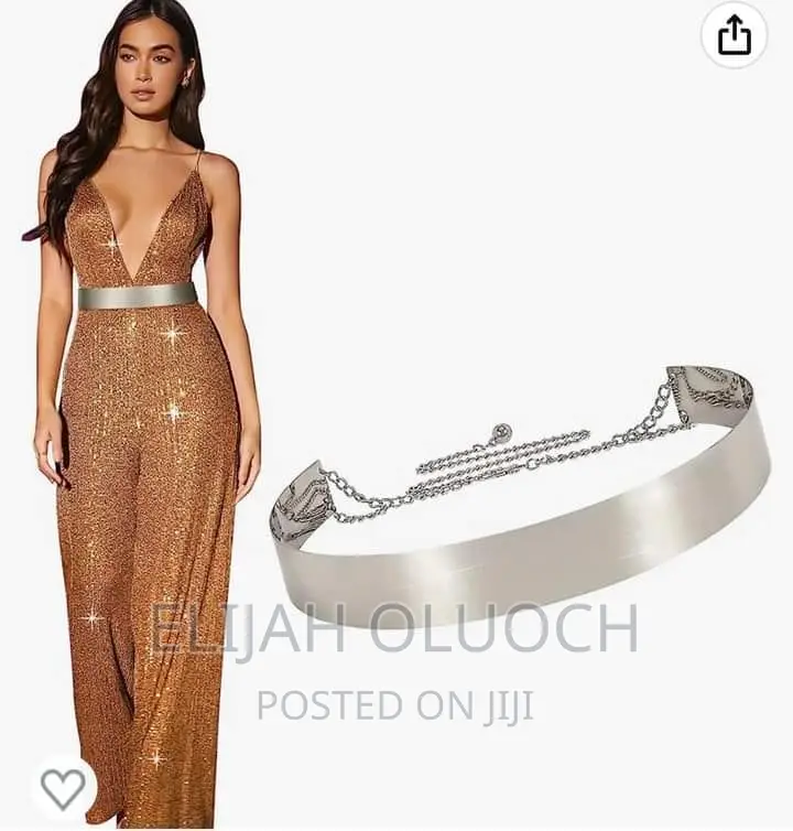 Silver Metalic Belts