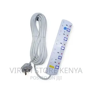 10 Metres 5 Ports Socket Extension Cable - Surge Protector