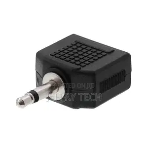 3.5mm Male Plug To 2x3.5mm Female Jack Adapter 1/8'' AUX Mon