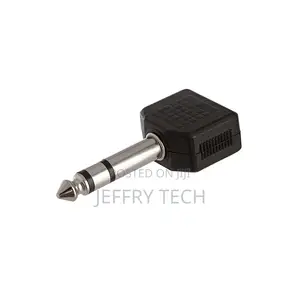 6.35mm Stereo Male Plug to 2x3.5mm Mono Jack Adapter Audio Y
