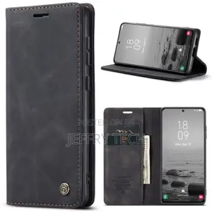 Samsung Galaxy S23 5G Caseme Flip Leather Phone Case - Black