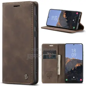Samsung Galaxy S23+ 5G Caseflip Leather Phone Case - Coffee